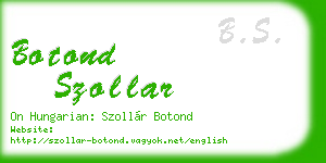 botond szollar business card